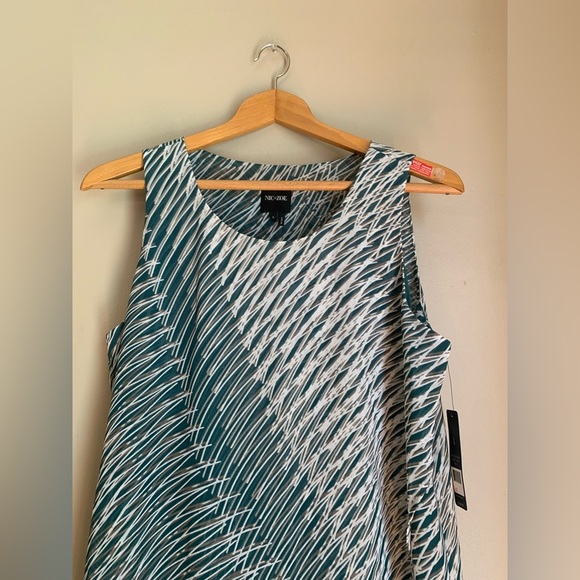 Nic + Zoe Sleeveless Hi-Lo Tulip Hem Dress Sz L wedding summer dinner party NWT - Picture 2 of 9